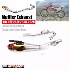 XbvI}t[rCVXe pȃpCvt z_ CRF230F 08-20 _[goCNp Slip-On Muffler Exhaust System w/ Curved Pipe For Honda CRF230F 08-20 Dirt Bike