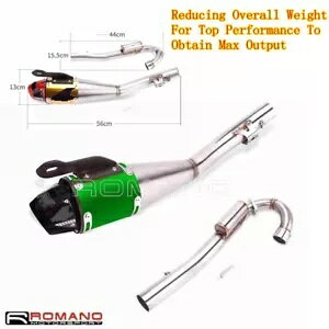 O[I[goC}t[rCVXe|Ǖtz_ CRF 230F 2008-20 Green Motorcycle Muffler Exhaust System w/ Steel Pipe For Honda CRF 230F 2008-20
