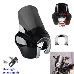 tg 5 3/4 C` wbhCgtFAOAgx[tgKXtAn[[\teC FXBB p Front 5 3/4" Headlight Fairing w/ Trim Bezel Windshield For Harley Softail FXBB