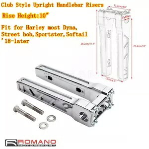 AbvCg 10 C` nho[ CU[ 1 C` 25.4mm Nv Dyna Softail 2018-Up FLFBS FLSL p Upright 10" Handlebar Risers 1" 25.4mm Clamp For Dyna Softail 2018-Up FLFBS FLSL