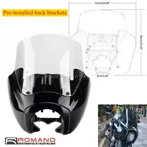 n[[ 2018-21 \teC Xg[g {u FXBB FXST tgtFAO & 12 C` tgKXp For Harley 2018-21 Softail Street Bob FXBB FXST Front Fairing & 12'' Windshield