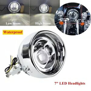 �n�[���[�w���e�[�W�N���V�b�N FLSTC 86-14 �X�`�[�� E9 7 �C���` LED �w�b�h���C�g Hi/Lo �r�[���t�� For Harley Heritage Classic FLSTC 86-14 Steel E9 7 LED Headlights w/ Hi/Lo Beam �y���s�A���i�z