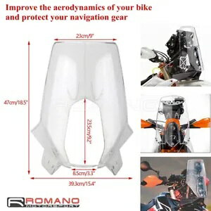 NA[tFAOtgKXveN^[gNXAhx`[-R_[goCNp Clear Rally Fairing Windshields Protector For Motocross Adventure-R Dirt Bikes