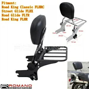 O\ȉוbNobNXgV[V[o[[hLO FLHR Xg[gOCh FLHX Detachable Luggage Rack Backrest Sissy Bar For Road King FLHR Street Glide FLHX