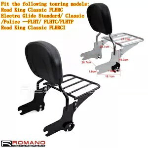O\ȉוbNwV[V[o[n[[[hLO FLHR FLTR FLHX Detachable Luggage Rack Backrest Sissy Bar For Harley Road King FLHR FLTR FLHX