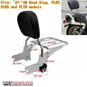 I[goCobNXgV[V[o[n[[[hLO FLHR FLTR FLHX NVbN FLHRC Motorcycle Backrest Sissy Bar For Harley Road King FLHR FLTR FLHX Classic FLHRC