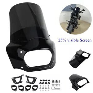 I[goC 15 "O[tgKXwbhCgtFAO\teC 114 FXFBS 2018-2024 Motorcycle 15" Gray Windshield Headlight Fairing For Softail 114 FXFBS 2018-2024