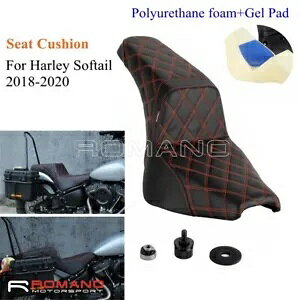 2-Up ゲルパッド ライダー助手席 ハーレー ソフテイル ストリート ボブ FXBB 2018-2020用 2-Up Gel Pad Rider Passenger Seat For Harley Softail Street Bob FXBB 2018-2020