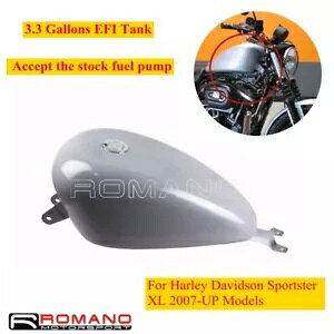 3.3 K EFI X[Y^N Lbvt n[[X|[cX^[ [hX^[ XL883R XLH88 XL1200Cp 3.3 Gal EFI Smooth Tank w/Cap For Harley Sportster Roadster XL883R XLH88 XL1200C