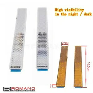 �� ATV �g���b�N�p�������t���N�^�[���ˌx���v���[�g���ȔS���X�e�b�J�[ White Reflector Reflective Warning Plate Self-adhesive Sticker For Car ATV Truck