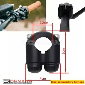 JX^ 2 {^I[goCnhRg[^XCb`tBbg 22 ~[g 7/8 "nho[ Custom 2 Button Motorcycle Hand Control Momentary Switch Fit 22mm 7/8" Handlebar