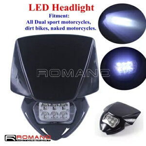 MX �G���f���[�� LED �w�b�h���C�g�I�t���[�h�_�[�g�o�C�N�w�b�h�����v�z���_���}�n CRF XR WR MX Enduro LED Headlight Off-Road Dirt Bike Headlamp For Honda Yamaha CRF XR WR �y���s�A���i�z