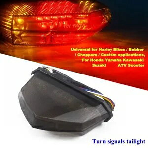 jo[T^[VOi LED Xgbvu[Le[Cgn[[XYL BMW Universal Integrated Turn Signal LED Stop Brake Tail Light For Harley Suzuki BMW