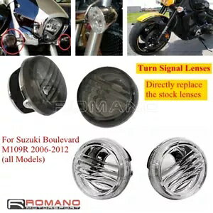 2 I[goC^[CWP[^MCgYJo[XYLuo[h C90 2 Pcs Motorcycle Turn Indicator Signal Light Lens Cover For Suzuki Boulevard C90