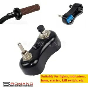 �n�[���[1�C���`�܂���7/8�C���`�n���h���o�[�p�J�X�^���������^���v�b�V���I���R���g���[���g�O���X�C�b�` Custom Momentary Push-on Control Toggle Switch For Harley 1 or 7/8 Handlebars �y���s�A���i�z