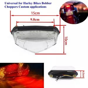 �J�X�^�� 12V LED �X�g�b�v�u���[�L�e�[�����C�g�N���A�M���C���W�P�[�^�[�n�[���[�z���_ ATV Custom 12V LED Stop Brake Tail Light Clear Signal Indicator For Harley Honda ATV