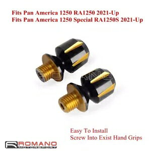 �O���b�v�L���b�v�v���O�h�U�n���h���o�[�o�[�G���h�n�[���[�p���A�����J RA1250S Grips Cap Plug Anti-vibration Handlebar Bar Ends For Harley Pan America RA1250S �y���s�A���i�z