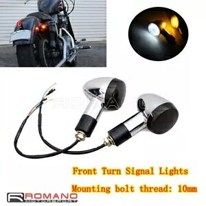 10 �~�����[�g�� E4 �t�����g�^�[���V�O�i�������j���O���C�g�C���W�P�[�^�[�X�Y�L�J�t�F���[�T�[ M50 M109 10mm E4 Front Turn Signal Running Light Indicator For Suzuki Cafe Racer M50 M109 �y���s�A���i�z