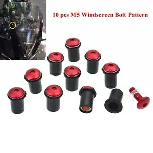 bhtgKX{gt@Xi[Lbg M5 EFibglW}n YZF FZ FZR z_ Red Windshield Bolts Fastener Kit M5 Well Nuts Screw For Yamaha YZF FZ FZR Honda