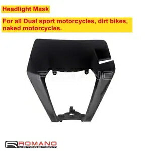 _[goCNwbhCg}XNvX`bNJo[nEWOfAX|[cI[goCpubN Dirt Bike Headlight Mask Plastic Covers Housing For Dual sport Motorcycle Black