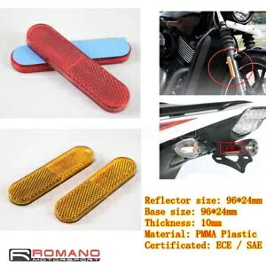 yAXeBbNIˈSxXgbvԂ̃hAop[tN^[XebJ[ Pair Stick On Reflective Safety Warning Strip Car Door Bumper Reflector Stickers