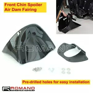 �`���t�F�A�����O �t�����g �X�|�C���[ �G�A�_�� �n�[���[ �_�C�i �c�[�����O StreetBob �r�r�b�h �u���b�N�p Chin Fairing Front Spoiler Air Dam For Harley Dyna Touring StreetBob Vivid Black