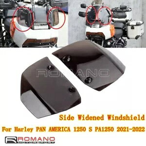 �I�[�g�o�C�T�C�h�g���g���X�N���[���t�����g�K���X�p���A�����J 1250 S PA1250 Motorcycle Side Widen Extension Screen Windshield For Pan America 1250 S PA1250 �y���s�A���i�z