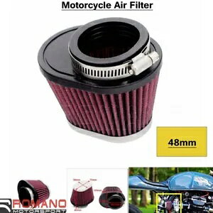 N[i[ jo[T 48mm Cbg I[goC GAtB^[ Ce[N [^[ p[ ATV bh Cleaner Universal 48mm Inlet Motorcycle Air Filter Intake Motor Power ATV Red