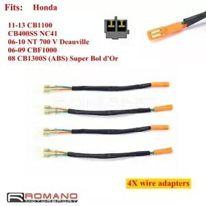 4  2 svOCWP[^z[hA_v^z_ CB650F 15-16 Atg 4pcs 2 Pin Plug Indicator Wiring Leads Adapter For Honda CB650F 15-16 Rear Front