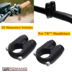 2�{�^���n���h�R���g���[���������^���X�C�b�`�t�B�b�g�J�t�F���[�T�[�{�o�[22mm 7/8�C���`�n���h���o�[ 2 Button Hand Control Momentary Switch Fit Cafe Racer Bobber 22mm 7/8" Handlebar