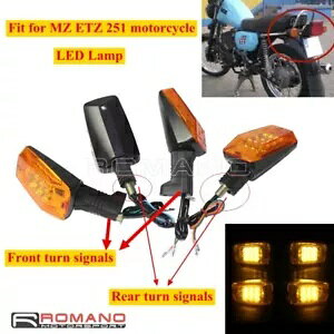 E3 SAE DOT tg & A^[VOiCgCWP[^[ MZ ETZ 251 I[goCp E3 SAE DOT Front & Rear Turn Signal Lights Indicators For MZ ETZ 251 Motorcycles
