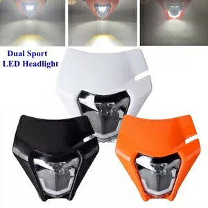 jo[T_[goCN LED v E8 Emark wbhCg 690 SMC R US IW 2019-20 p Universal Dirt Bikes LED Lamp E8 Emark Headlight For 690 SMC R US Orange 2019-20