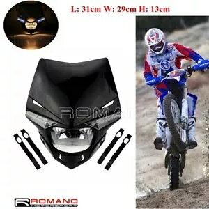 �u���b�N�f���A���X�|�[�c�w�b�h���C�g�z���_ CB 200 350 400 450 500 CR80R 85R 125R CR60 Black Dual Sport Headlights For Honda CB 200 350 400 450 500 CR80R 85R 125R CR60 �y���s�A���i�z