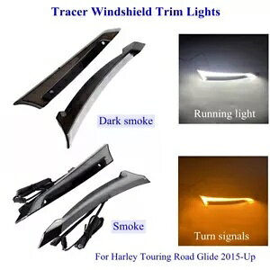 tgKXgjO^[VOiCgc[O[hOCh 2015 Windshield Decorative Trim Running Turn Signal Light For Touring Road Glide 2015