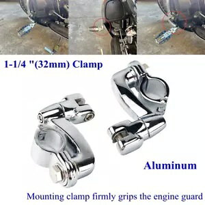 1-1/4C` 32mm GWK[h tbgXg tbgyO}EgNv n[[ X|[cX^[ _Cip 1-1/4" 32mm Engine Guards Footrest Footpeg Mount Clamp For Harley Sportster Dyna
