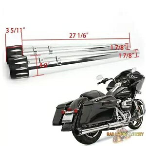 4 C` N[ Kz XbvI }t[ GL][Xg pCv n[[ c[O FLH 95-16p 4'' Chrome Megaphone Slip-On Muffler Exhaust Pipe for Harley Touring FLH 95-16