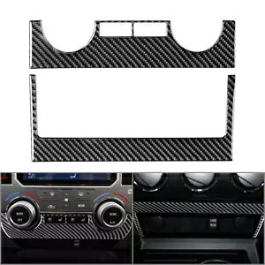 2x RfBVi[XCb`plJo[g g^ ^h 14-21 J[{t@Co[ubNp- 2x Conditioner Switch Panel Cover Trim for Toyota Tundra 14-21 Carbon Fiber Black-