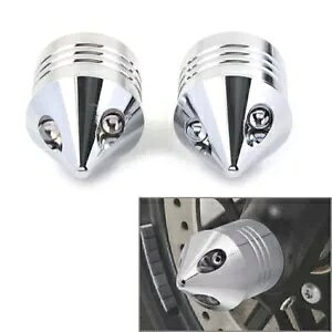 n[[ GNgOCh X|[cX^[ FLHX pN[ tg ANX ibg Jo[- Chrome front axle nut cover for Harley Electra Glide Sportster FLHX-
