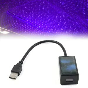 }`bN LED Ԃ̖̉vWFN^[͋Cv- Romantic LED Car Roof Night Light Projector Atmosphere Decorative Lamp Purple-