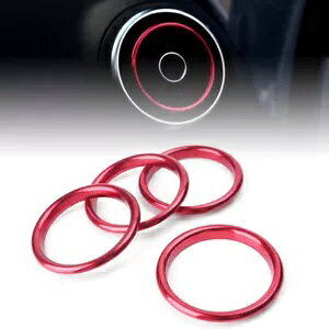 ���C�����O���C�m�Y�������O���������O�A���~���b�h�A�E�f�B A3 8V 12-19- Ventilation rings ventilation nozzles rings decorative rings aluminium red for Audi A3 8V 12-19-