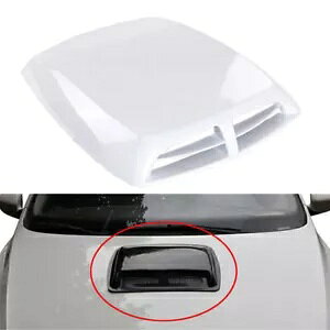 GAt[Ce[Nt[hXN[vxg{lbgJo[ԃjo[TzCg- Air Flow Intake Hood Scoop Vent Bonnet Cover Decorative Car Universal White-