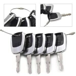 OtCOjbVL[ 5x 21Q4-00090 R-9 q_C@@d@p- 5x ignition key with ring 21Q4-00090 R-9 for Hyundai excavator heavy equipment-