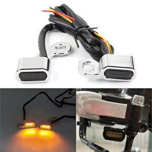 V[PV LED CWP[^[~jnho[Cgn[[[^[ɓK- Sequential LED Indicators Flowing Mini Handlebar Light Fit Harley Motor-
