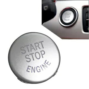GWX^[gXgbv{^Jo[ BMW E V[V 1 3 5 V[Y X1 X3 X5 Vo[- Engine start stop button cover for BMW E chassis 1 3 5 series X1 X3 X5 silver-