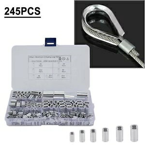 245x 7 TCY _uo[v C[ [vуP[u C GhZbgp- 245x 7 Size Double Barrel Crimping Loop for Wire Rope and Cable Line Endset-