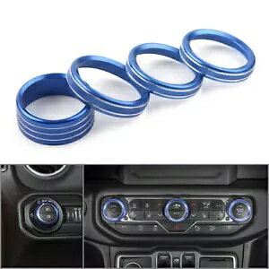 GARXCb`{^OJo[g 4x 2018-2020 W[vO[ JL- Air Conditioning Switch Button Ring Cover Trim 4x For 2018-2020 Jeep Wrangler JL-