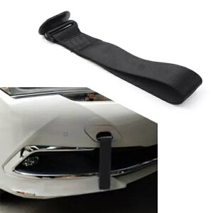 xg Xgbv [ tbN jo[T A/tg op[ ubN- Tow belt strap rally hook universal rear/front bumper black-