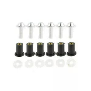 �z���_ CBR250 300 650 900 �X�v���b�^�[�t�����g�K���X�l�W�}�E���g- For Honda CBR250 300 650 900 Splitter Windscreen Screws Mount- �y���s�A���i�z