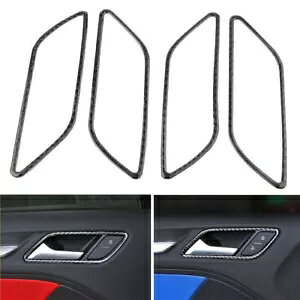 J[{t@Co[CeAnht[Jo[gplAEfB A3 S3 2014-18- Carbon fiber genuine interior handle decor frame cover trim panel for Audi A3 S3 2014-18-