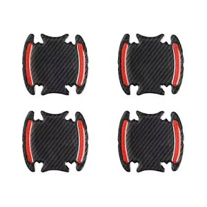J[{t@Co[Ԃ̃hAnh˃XebJ[h~jo[T- Carbon Fiber Car Door Handle Reflective Sticker Scratch Protection Universal-